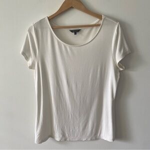 3/$30💚RW&CO. off-white basic short sleeve tee shirt size large womens